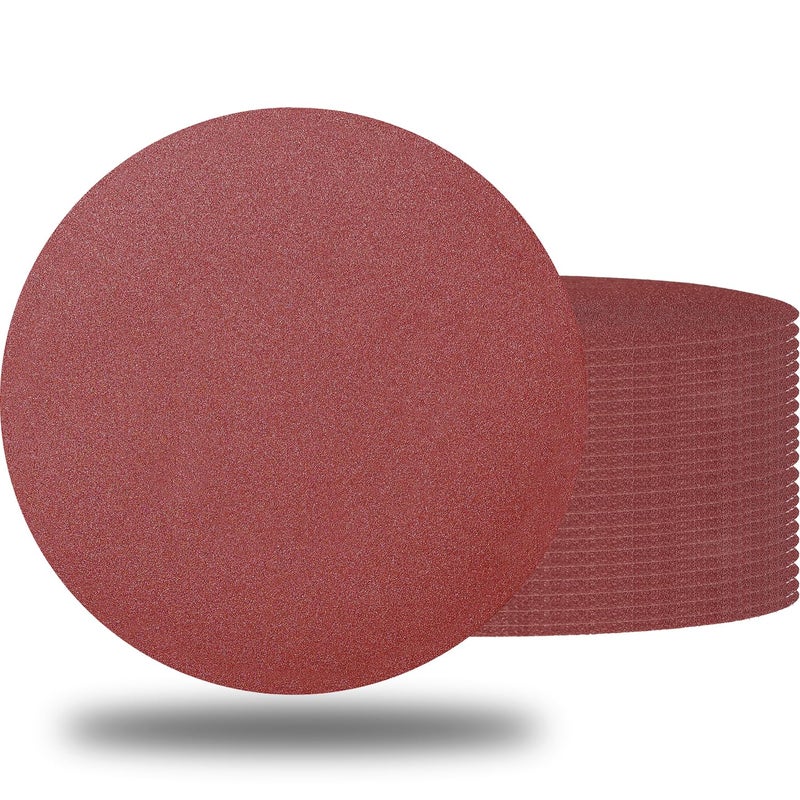 SACKORANGE 30 PCS 9 Inch PSA Sanding Discs Set- 80, 100, 120, 180, 240, 400 Grit -9" Self Adhesive Stickyback Aluminum Oxide Sandpaper Discs for Drywall, Floor, Woodworking, Metal Sanding - Image 1